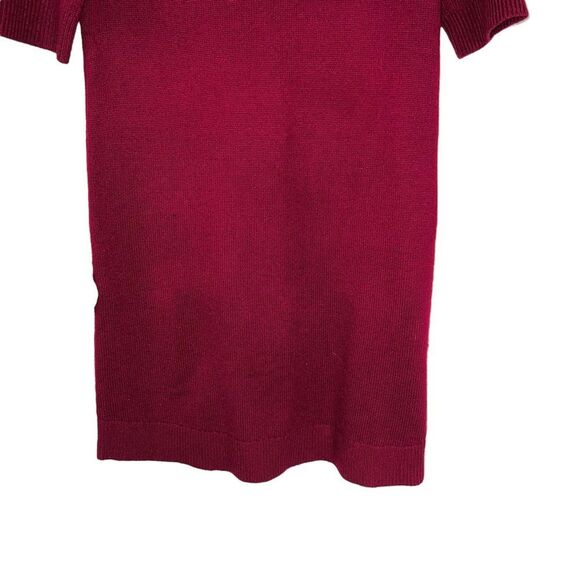 Theory 100% Cashmere Audrielle Red Knit Mini Sweater Dress Half Sleeve S - Picture 4 of 10